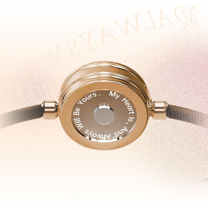 Zon & Maan Slimme Vibratie Armbanden met Milanese Ketting (Zwart + Bruin)