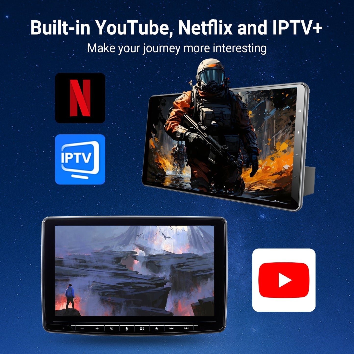 Play2Video Pro Draadloze CarPlay/Android Auto All-in-One Adapter