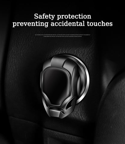 One-Touch Startknop Hoes - Zinklegering Ignitie Schakelaar Decoratieve Hoes, Anti-aanraking, Personaliseerbaar met Auto Logo, Universeel Geschikt voor Alle Voertuigen