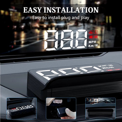 M3 HUD Head-Up Display OBD2 Trip Computer Snelheidsprojector OBD2 Auto On-Board Computer Brandstofverbruik Alarm Auto Accessoires