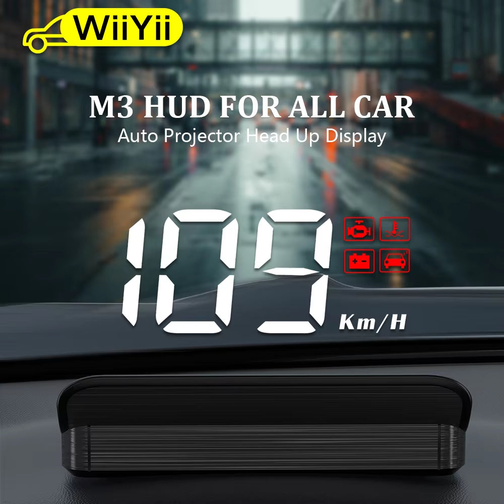 M3 HUD Head-Up Display OBD2 Trip Computer Snelheidsprojector OBD2 Auto On-Board Computer Brandstofverbruik Alarm Auto Accessoires